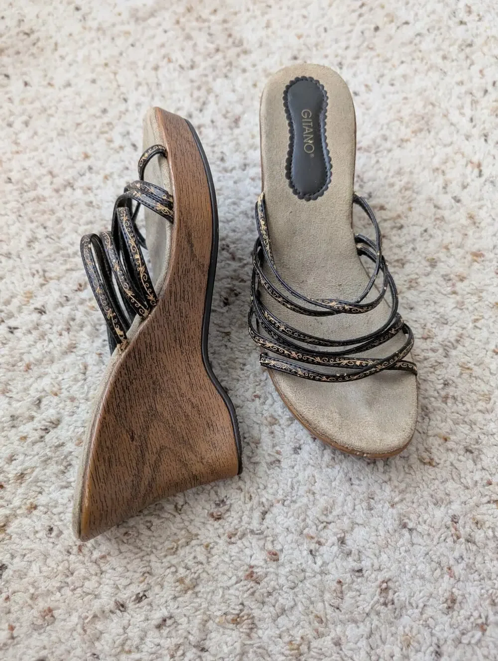 Gitano vintage wedge heel sandals